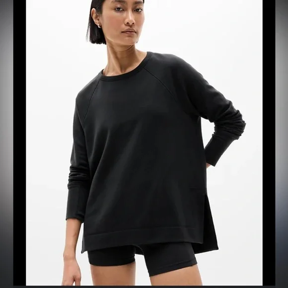 Athleta Black Coaster Luxe Recover Sweatshirt - Picture 1 of 6